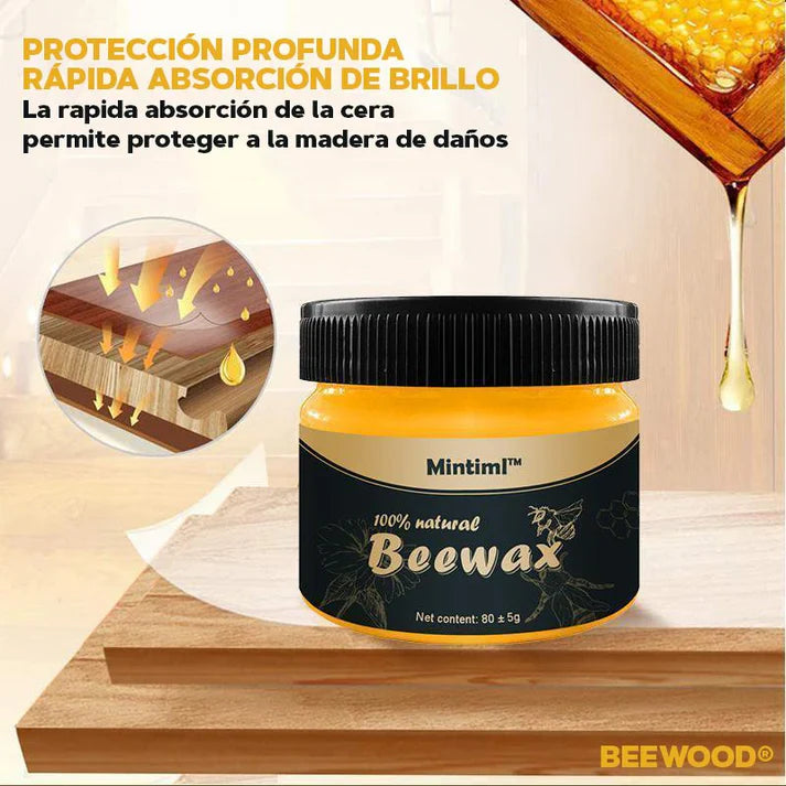 Cera de abeja restauradora de madera